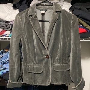 J. Crew olive green velvet blazer